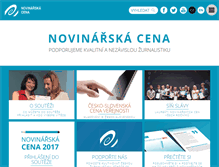 Tablet Screenshot of novinarskacena.cz